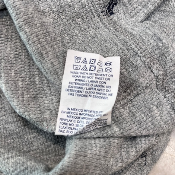 Polo Ralph Lauren Allover Pony Waffle Knit Sleep Shirt Men’s Medium Grey/Navy - Picture 4 of 5